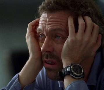 Hugh Laurie como Dr. House usando el Casio SPF-40 en la muñeca